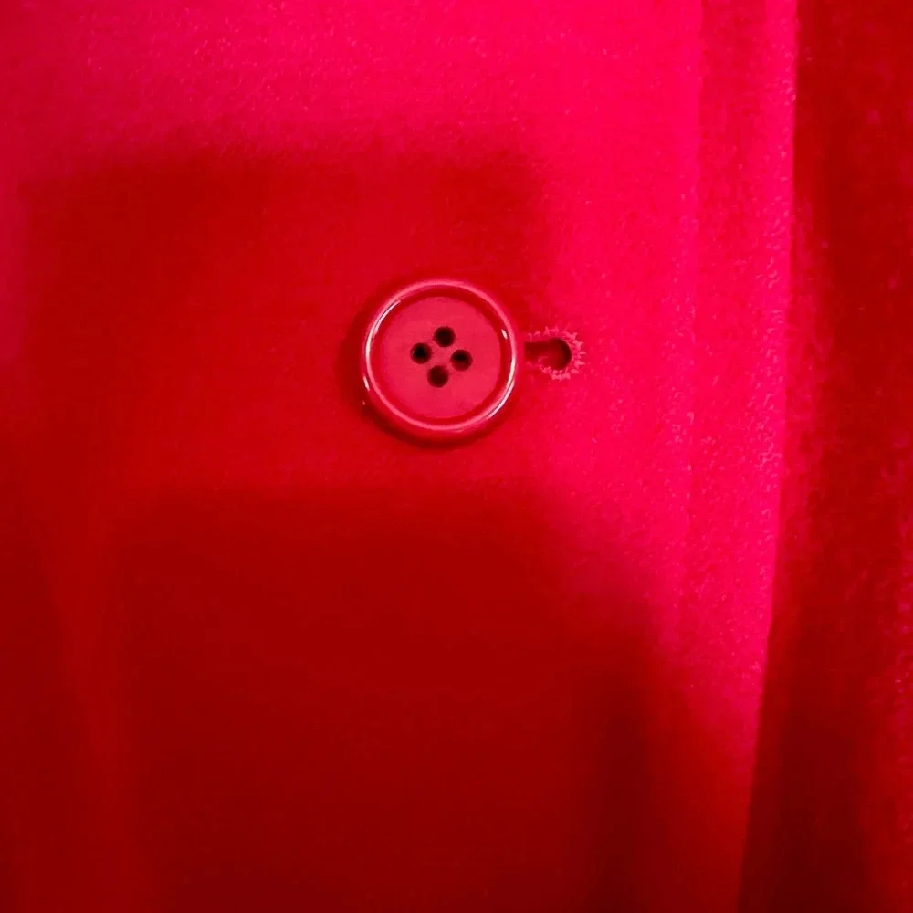 Vintage 100% Wool Red Long Women’s Coat - Picture 6 of 9